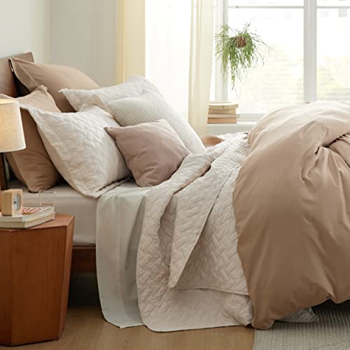 Bedsure Lightweight Queen Quilt Bedding Set - Beige