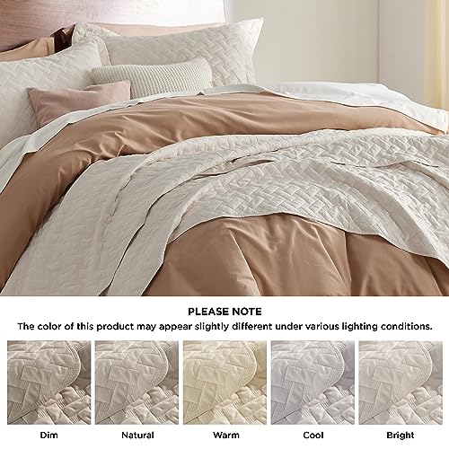 Bedsure Lightweight Queen Quilt Bedding Set - Beige