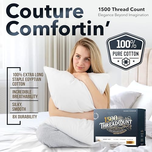 Luxury 100% Egyptian Cotton Queen Sheet Set