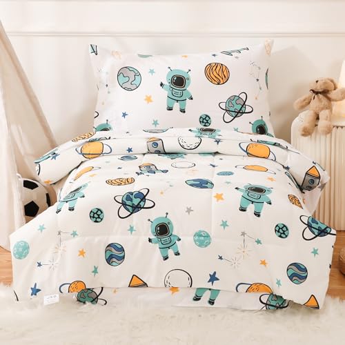 Astronaut Space Theme Toddler Bedding Set - 4 Piece