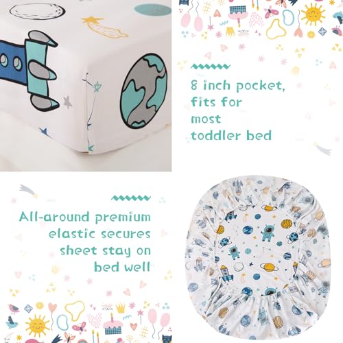 Astronaut Space Theme Toddler Bedding Set - 4 Piece