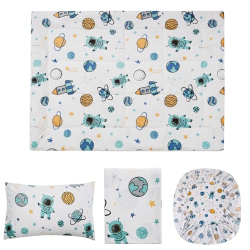 Astronaut Space Theme Toddler Bedding Set - 4 Piece
