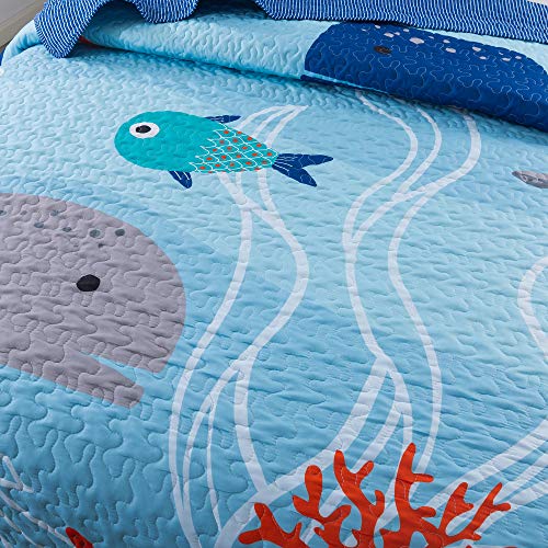 Ocean Explorer Twin Quilt Set with Sham