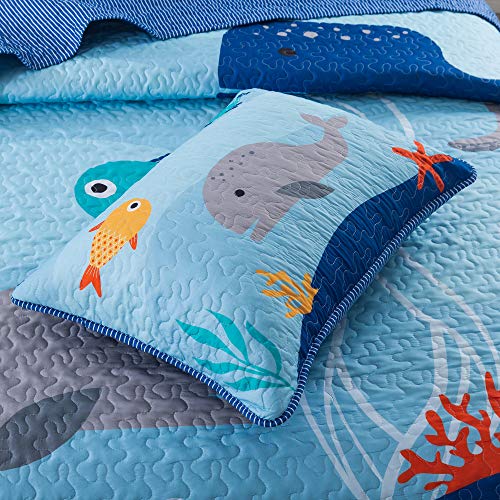 Ocean Explorer Twin Quilt Set with Sham