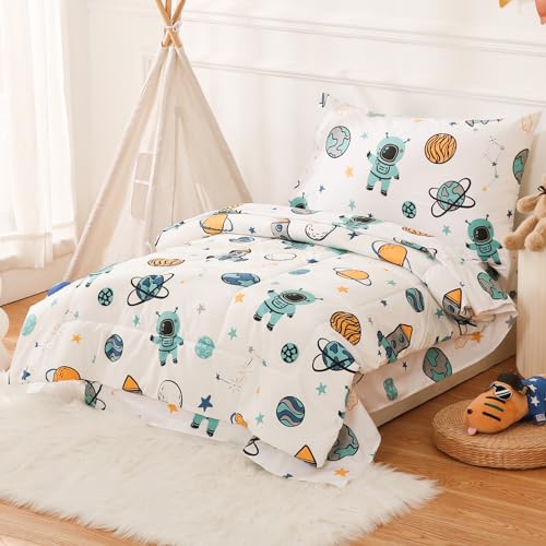 Astronaut Space Theme Toddler Bedding Set - 4 Piece
