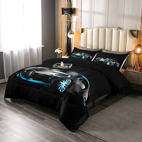 Race Car Comforter Set for Kids - 3 Pieces