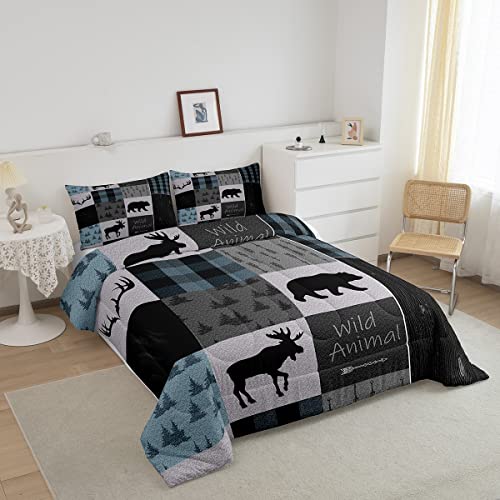 Camping Themed Kids Bedding Set with Wildlife Print