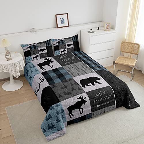 Camping Themed Kids Bedding Set with Wildlife Print