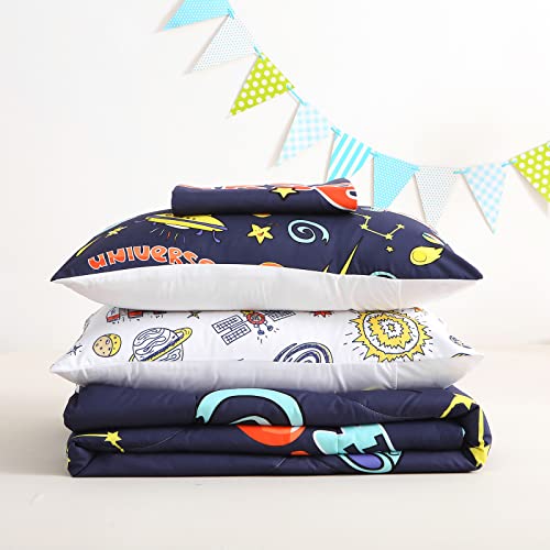 Outer Space 7-Piece Twin Comforter Set for Boys