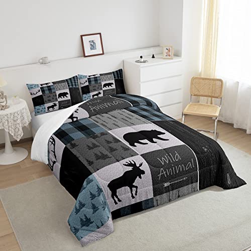 Camping Themed Kids Bedding Set with Wildlife Print