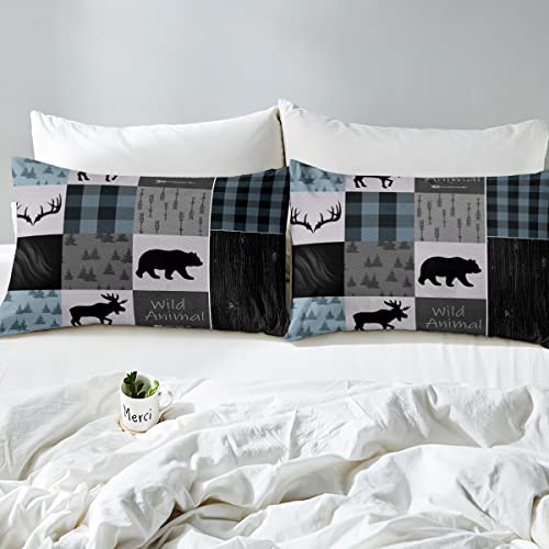 Camping Themed Kids Bedding Set with Wildlife Print