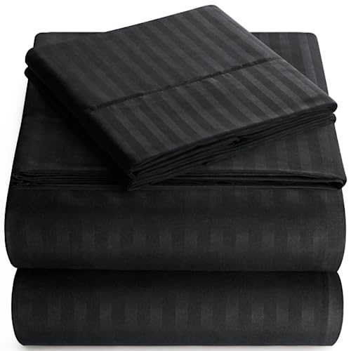 King Italian Prestige Striped 4-Piece Bed Set