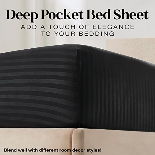 King Italian Prestige Striped 4-Piece Bed Set