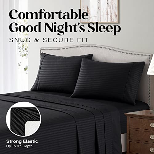 King Italian Prestige Striped 4-Piece Bed Set