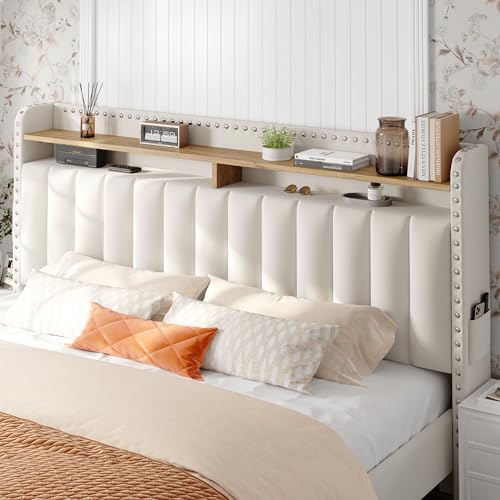 Upholstered Queen Bed Frame with Storage Drawers