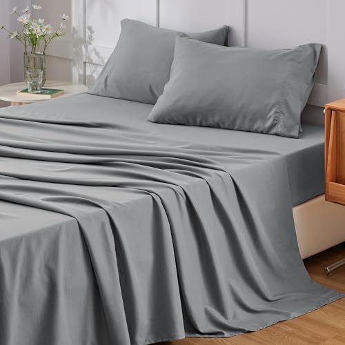 ChiXpace Luxury Grey Queen Sheet Set - 4 Pieces