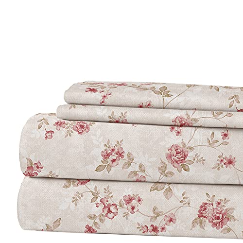 Silky Soft Microfiber Bed Set - Kashmir Rose, Queen