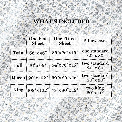 Martha Stewart 100% Cotton Queen Sheet Set