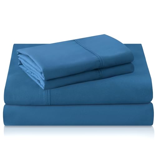 Royal Blue Twin Bed Sheets Set with Deep Pockets