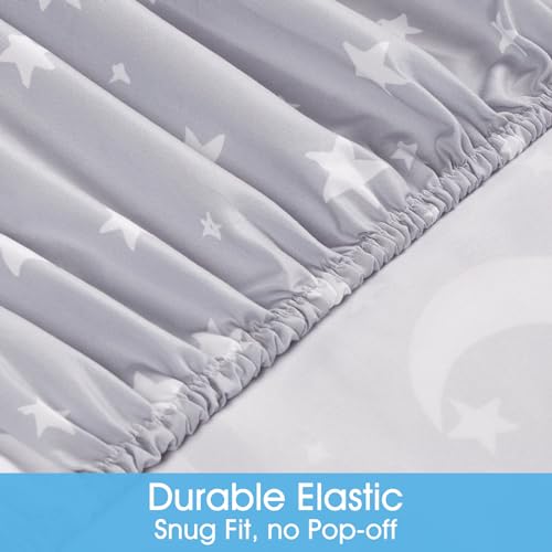 BYSURE Kids Moon & Stars Twin Sheet Set