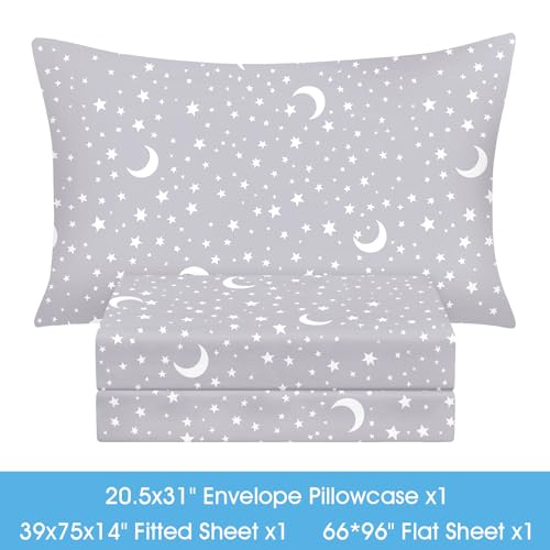 BYSURE Kids Moon & Stars Twin Sheet Set
