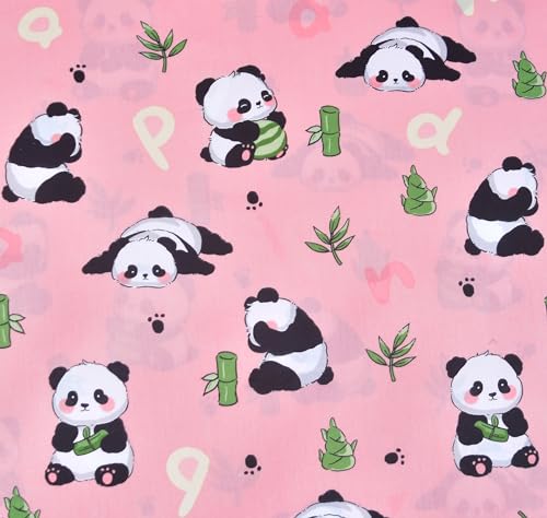 Pink Panda Bamboo Twin Bed Sheet Set