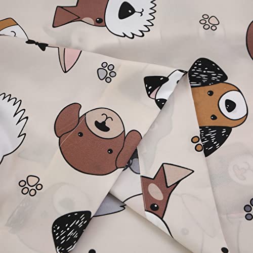Cute Puppy Pattern Twin Dog Bedding Set