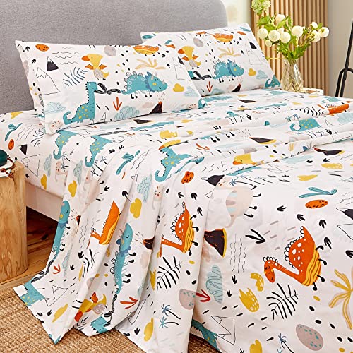 Dinosaur Kids Twin Bed Sheet Set - 3 Pieces