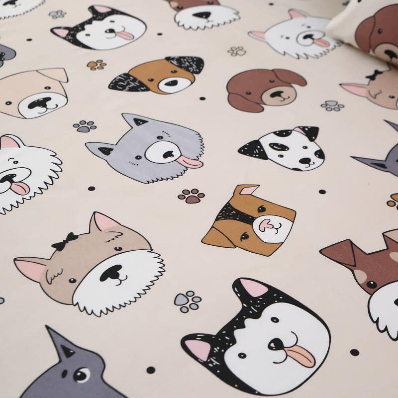 Cute Puppy Pattern Twin Dog Bedding Set