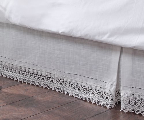 Sophia King Bed Skirt in Ivory