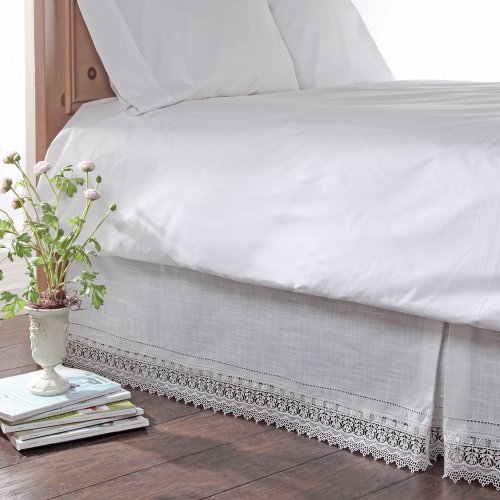 Sophia King Bed Skirt in Ivory