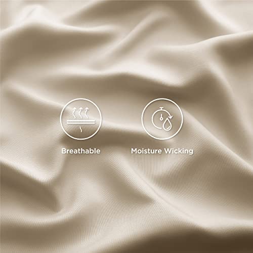 Cooling Bamboo Queen Sheet Set in Beige
