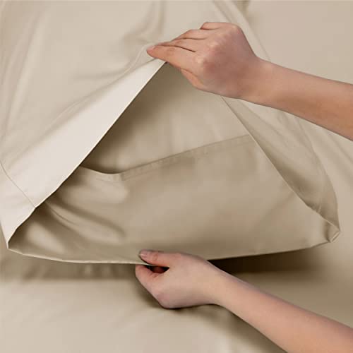Cooling Bamboo Queen Sheet Set in Beige