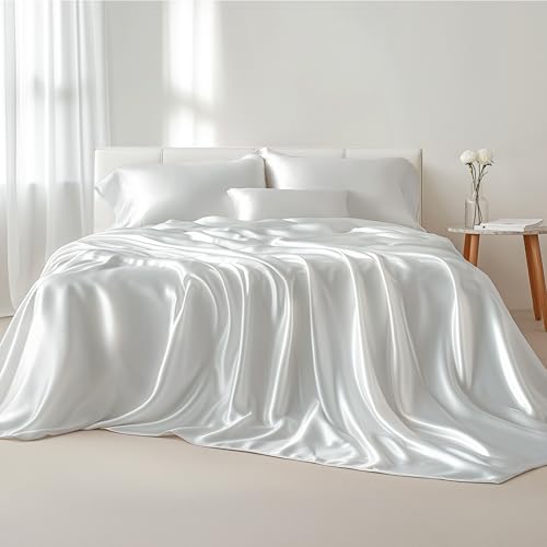 Luxury Satin Sheet Set - Queen Size, 4 Pcs