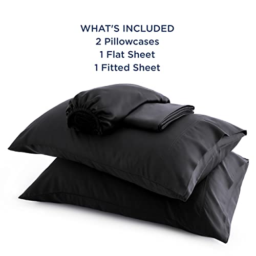 Bedsure Black Bamboo Queen Sheet Set - Soft & Cool