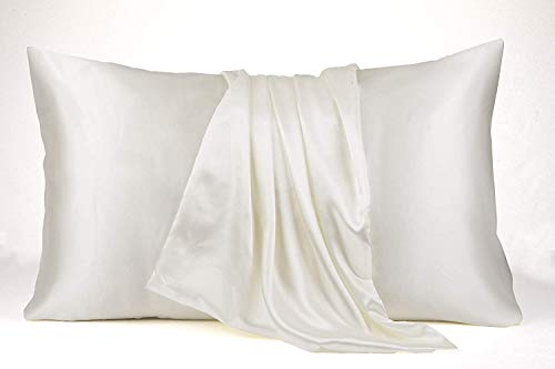 Luxury White Satin Queen Bed Sheet Set