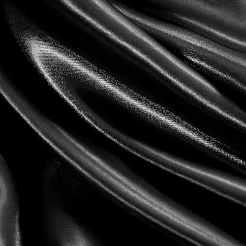 Luxury Black Satin Sheet Set - 4 Pieces