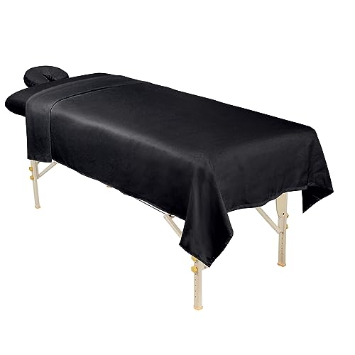 Premium Microfiber 3-Piece Massage Sheet Set - Black