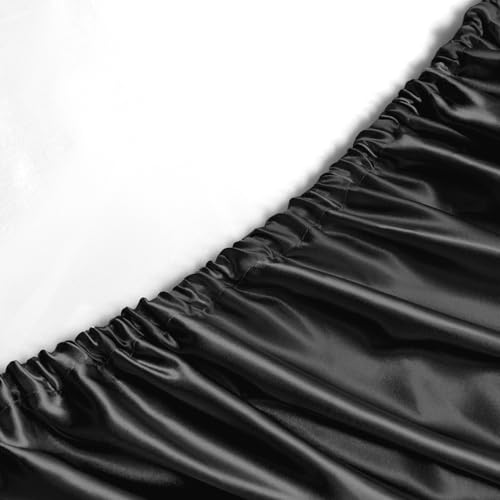 Luxury Black Satin Sheet Set - 4 Pieces