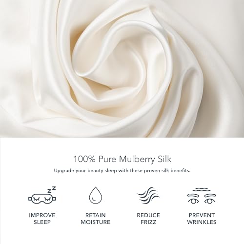 25mm Pure Mulberry Silk Pillowcase – White Standard