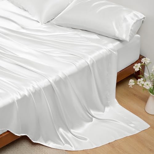 Luxury Satin Sheet Set - Queen Size, 4 Pcs