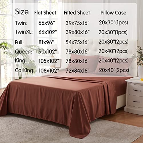 Cooling Chocolate Full Size Sheet Set - 4 Piece