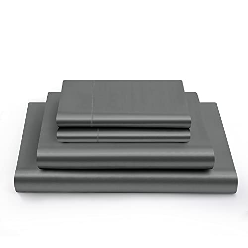 Luxury Mulberry Silk King Sheet Set - Dark Grey