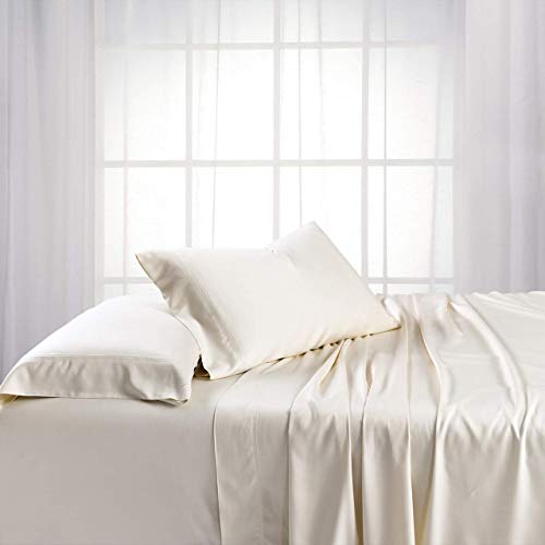 Ivory Mulberry Silk King Sheet Set - 4 Pieces