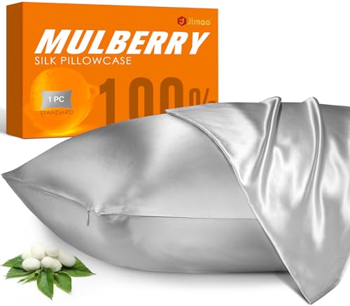 Silk Pillowcase for Hair and Skin - Silver Grey