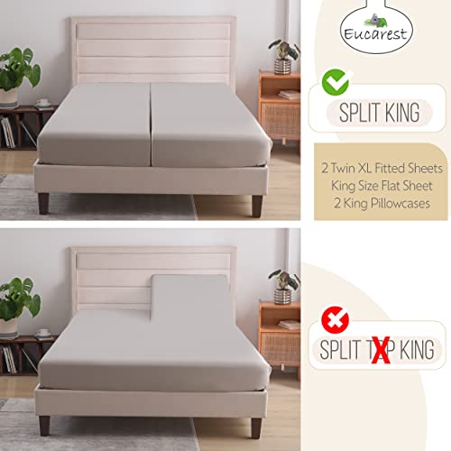 Organic TENCEL Split-King Bed Sheets - Gray