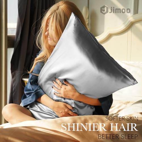 Silk Pillowcase for Hair and Skin - Silver Grey