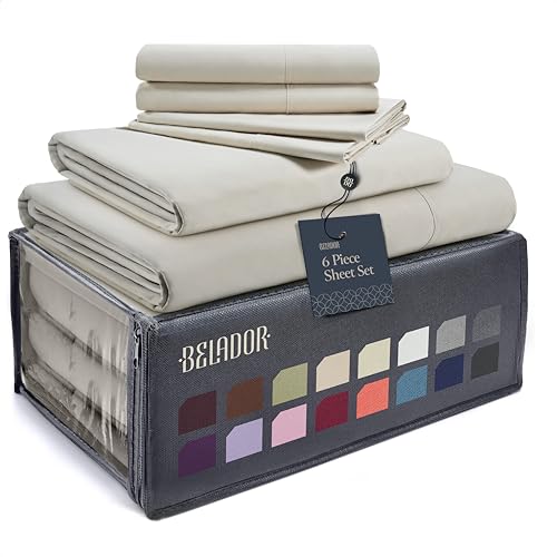 Belador Silky Soft King Sheet Set - 6 Pieces
