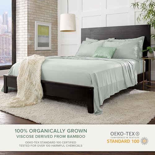Organic Bamboo Queen Bed Sheet Set - Sea Glass