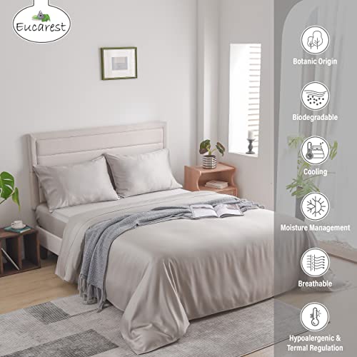Organic TENCEL Split-King Bed Sheets - Gray